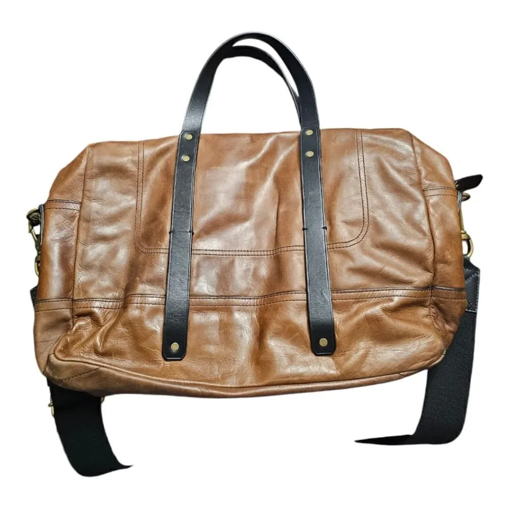 BANANA REPUBLIC Brown‎ Leather Briefcase Messenger Bag
